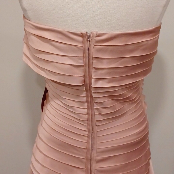 JS Collections Dusty Rose Satin Off the Shoulder Shutter Pleat Gown NEW-… - Picture 12 of 13